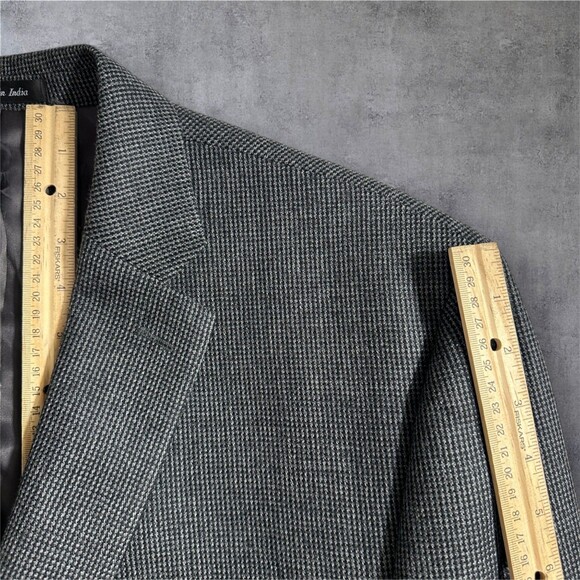 RALPH LAUREN Mens Blazer 48L Wool Sport Coat Two Button Casual Jacket Gray - Picture 9 of 13